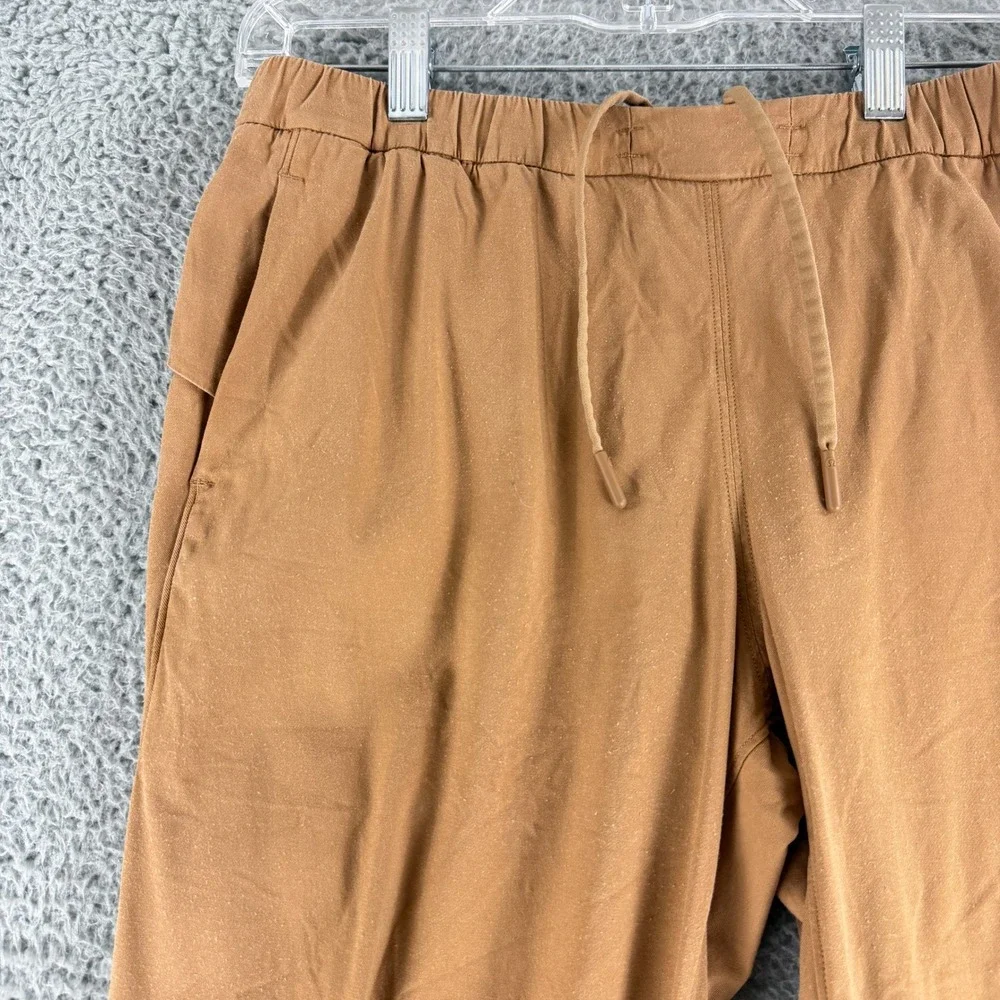 Lululemon Jogger Pants Womens 6 Brown Elastic Waist Drawstring Pockets Gym Yoga - Picture 2 of 14